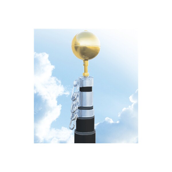 Global Flags Unlimited American Elite Telescoping Flagpole 20' Black